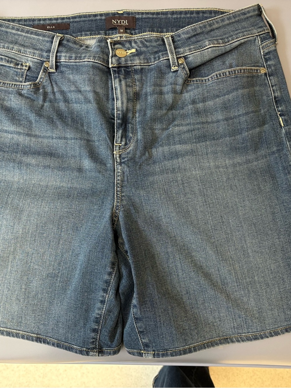 NYDJ Women's Jean Shorts- Dark Blue, Light Blue, 3 pair!! - Picture 8 of 11